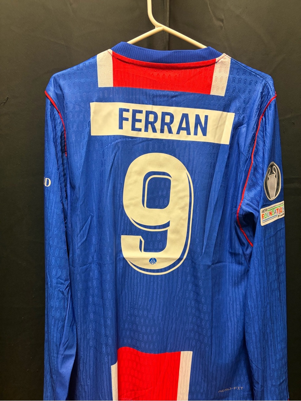 Ferran Torres Long Sleeve 26/27 Paris Saint Germain Jersey Size Medium